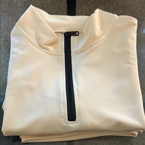 Cream Quarter-Zip Pullover